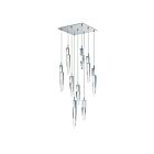 ET2 Lighting E31246-20PC Quartz 9-Lights 54W Polished Chrome Pendant