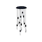 ET2 Lighting E31247-20BK Quartz 10-Lights 60W Black Pendant