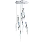 ET2 Lighting E31247-20PC Quartz 10-Lights 60W Polished Chrome Pendant
