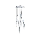 ET2 Lighting E31247-20PC Quartz 10-Lights 60W Polished Chrome Pendant