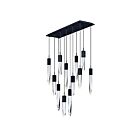 ET2 Lighting E31248-20BK Quartz 12-Lights 72W Black Pendant