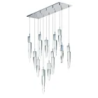 ET2 Lighting E31248-20PC Quartz 12-Lights 72W Polished Chrome Pendant