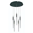 ET2 Lighting E32775-91BC Scepter 5-Lights 37.5W Black Chrome Pendant