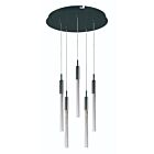 ET2 Lighting E32775-91BC Scepter 5-Lights 37.5W Black Chrome Pendant