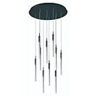 ET2 Lighting E32778-91BC Scepter 10-Lights 75W Black Chrome Pendant