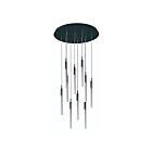 ET2 Lighting E32778-91BC Scepter 10-Lights 75W Black Chrome Pendant