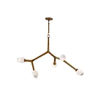 ET2 Lighting E32795-93NAB Blossom 5-Lights 20W Natural Aged Brass Pendant