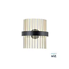 ET2 Lighting Chimes WiZ E34201-BKSNSBR 2-Lights Black/Satin Nickel/Satin Brass 34W LED Wall Sconce