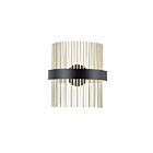 ET2 Lighting Chimes WiZ E34201-BKSNSBR 2-Lights Black/Satin Nickel/Satin Brass 34W LED Wall Sconce