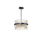 ET2 Lighting E34205-BKSNSBR Chimes WiZ 2-Lights 106W Black/Satin Nickel/Satin Brass Pendant