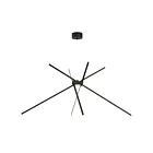 ET2 Lighting E41443-BK Alumilux Aster 4-Lights 23W Black Pendant