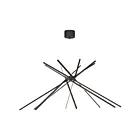 ET2 Lighting E41446-BK Alumilux Aster 8-Lights 60W Black Pendant