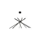 ET2 Lighting E41446-BK Alumilux Aster 8-Lights 60W Black Pendant