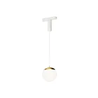 ET2 Lighting ETL31013-WTNAB 1-Light 5W White and Natural Aged Brass LED Pendant