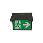 Etlin Daniels EC302BLM-A13-BB-GU-10RC 2-Heads 34W Black LED Running Man Exit Sign Light with Combo Heads