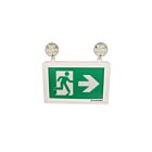 Etlin Daniels EC3144WHM-A13U24-BB-GU-10RC 2-Heads 144W White LED Running Man Exit Sign Light with Combo Heads