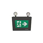 Etlin Daniels EC3320BLM-A13U24-BB-GU-10RC 2-Heads 320W Black LED Running Man Exit Sign Light with Combo Heads