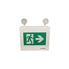 Etlin Daniels EC3500WHM-A13U24-BB-GU-10RC 2-Heads 500W White LED Running Man Exit Sign Light with Combo Heads