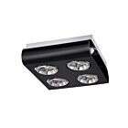 Eurofase Lighting 24814-01 4-lights 200W Black Flushmount Track Light