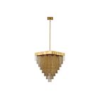 Eurofase Lighting 37095-017 Bloomfield 18-Lights 81W Antique Brush Gold LED Chandelier