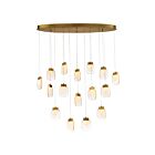Eurofase Lighting 37194-017 Paget 16-Lights 80W Gold LED Chandelier
