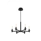 Eurofase Lighting 38440-021 Torna 6-Lights 228W Matte Black LED Chandelier