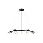 Eurofase Lighting 39308-016 Circolo 6-Lights 34W Black LED Chandelier