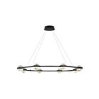Eurofase Lighting 39309-013 Circolo 8-Lights 48W Black LED Chandelier