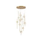 Eurofase Lighting 39464-026 Barletta 10-Lights 57W Brass LED Chandelier