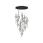 Eurofase Lighting 39465-016 Barletta 90W Black Anodized Aluminum LED Chandelier