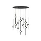 Eurofase Lighting 39466-013 Barletta 68W Black Anodized Aluminum LED Chandelier