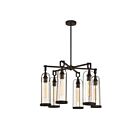 Eurofase Lighting 42729-013 YASMIN 6-Light 360W Satin Black Chandelier