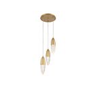 Eurofase Lighting 43858-035 Ecrou 3-Lights 5W Matte Gold Chandelier