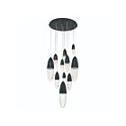 Eurofase Ecrou 43859-022 9-Lights 45W Matte Black Chandelier