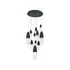 Eurofase Lighting 43859-022 Ecrou 9-Lights 45W Matte Black Chandelier