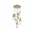 Eurofase Ecrou 43859-038 9-Lights 45W Matte Gold Chandelier