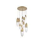 Eurofase Lighting 43859-038 Ecrou 9-Lights 45W Matte Gold Chandelier