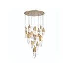 Eurofase Ecrou 43860-036 18-Lights 90W Matte Gold Chandelier