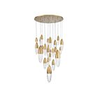 Eurofase Lighting 43860-036 Ecrou 18-Lights 90W Matte Gold Chandelier