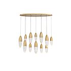 Eurofase Lighting 43861-035 Ecrou 12-Lights 60W Matte Gold Chandelier