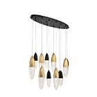 Eurofase Lighting 43861-042 Ecrou 13-Lights 60W Black and Gold Chandelier