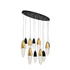 Eurofase Lighting 43861-042 Ecrou 13-Lights 60W Black and Gold Chandelier