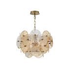 Eurofase Lighting 44571-016 Sue-Anne 12-Lights 360W Plated Brass Chandelier