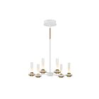 Eurofase Lighting 45712-012 Torcia 12-Lights 34W Black and Brass Chandelier