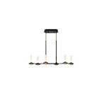 Eurofase Lighting 45713-019 Torcia 12-Lights 34W Black and Brass Chandelier