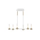 Eurofase Lighting 45713-026 Torcia 16-Lights 34W White and Brass Chandelier