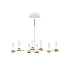 Eurofase Lighting 45714-023 Torcia 45W White and Brass Chandelier