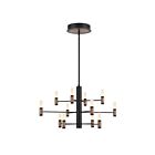 Eurofase Albany 46353-016 3-Lights 54W Black And Brass Chandelier
