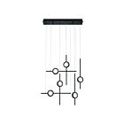 Eurofase Lighting 47255-029 6-Lights 36W Anodized Black LED Chandelier