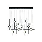 Eurofase Lighting 47256-026 12-Lights 72W Anodized Black LED Chandelier
